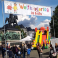 Die Clownrutsche zum Mieten auf dem Weltkindertag in Köln