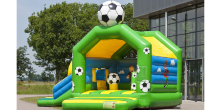 Fußball Hüpfburg mit Rutsche mieten