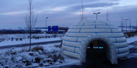 Iglu Zelt mieten für die Weihnachtsfeier